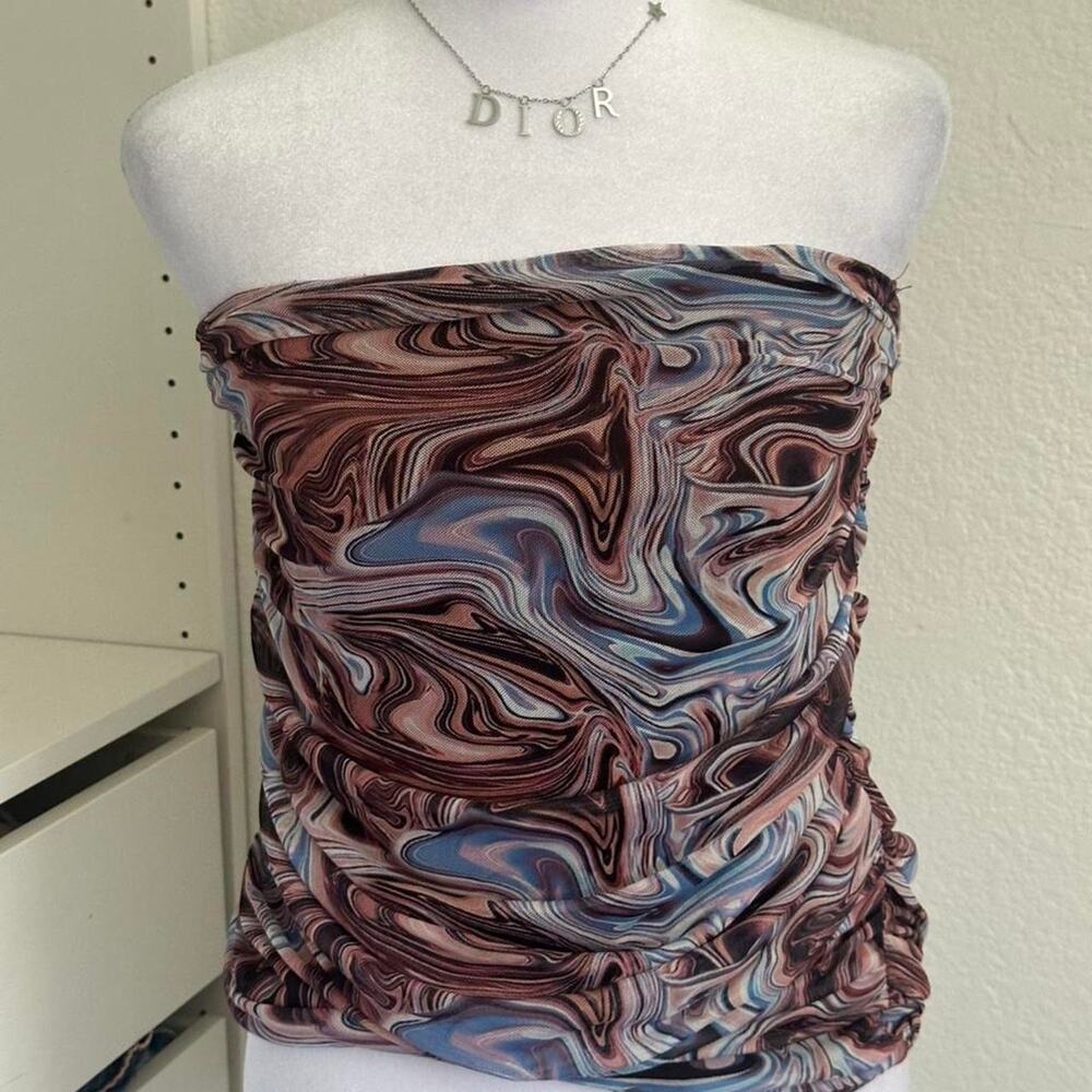 Tic toc multicoloured tube top